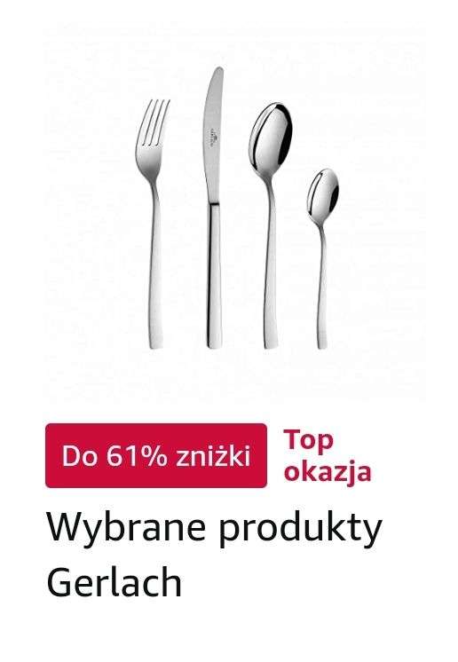 Okazja na wybrane produkty marki Gerlach: zestawy noży, sztućców/szybkowar/patelnia - zbiorcza Amazon.pl