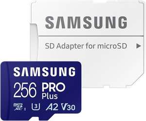 Samsung PRO Plus 256GB karta microSD + adapter SD