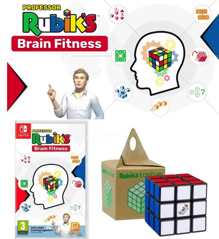 Rubik Brain Fitness + Oryginalna kostka rubika