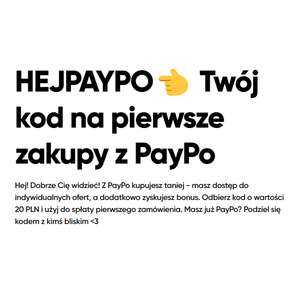 Kupon 20zł dla nowych użytkowników PayPo (m.in. Empik, Media Markt, eobuwie.pl, Decathlon)