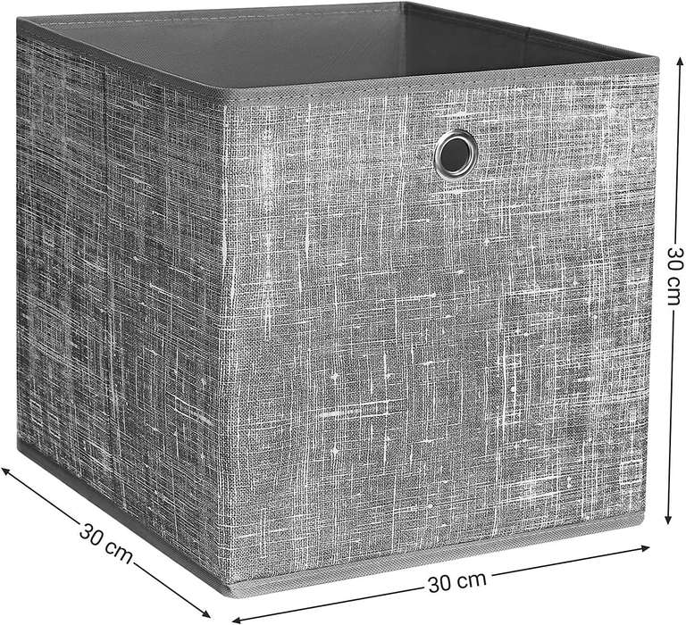 Zestaw 6 pudełek do przechowywania SONGMICS RFB02LG-3 30x30x30cm Amazon Prime