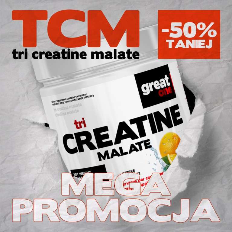 Tri Creatine Malate - jabłczan kreatyny z dodatkiem tauryny 400g GreatOne