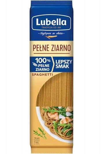 Makaron pełnoziarnisty spaghetti Lubella 400g. BIEDRONKA