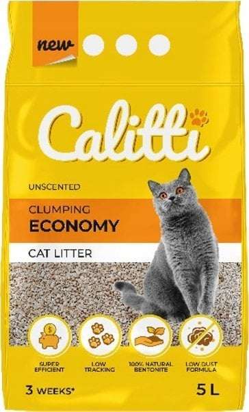 Żwirek dla kota Calitti Economy (bezzapachowy) 5 l