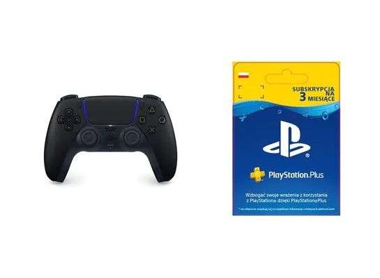 Kontroler SONY DualSense Midnight Black + PlayStation Plus 3 mies.