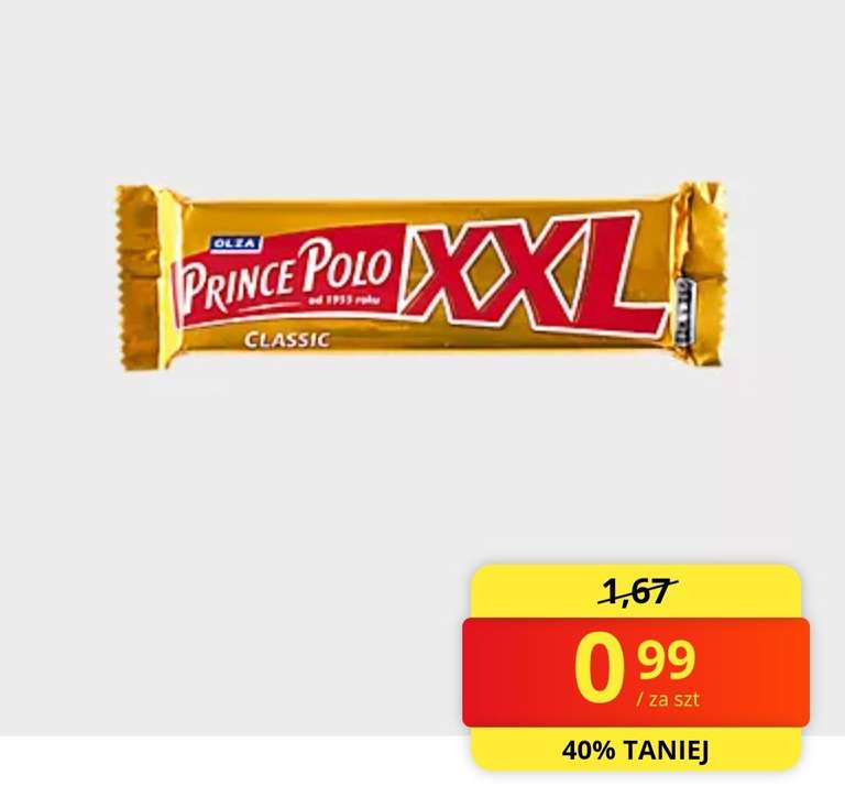 Prince Polo XXL 50g za 0.99zł - Biedronka