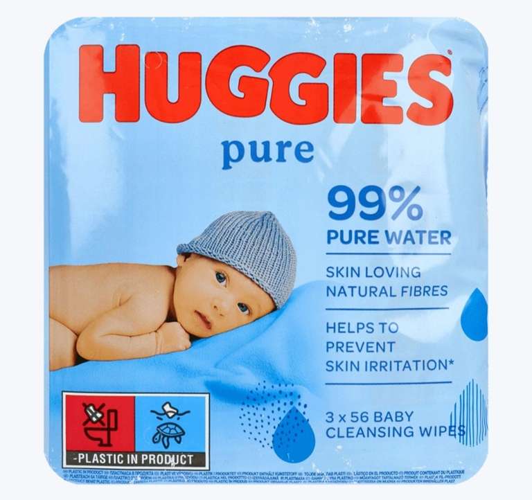 Huggies pure water Rossmann dla KLUBU ROSSNĘ 3 x 56 szt.