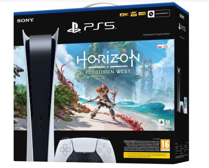 Konsola SONY PlayStation 5 Digital Edition + Horizon Forbidden West (kod do pobrania)