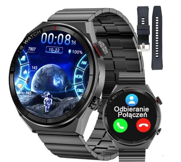 Rubicon zegarek Męski RUBICON Smartwatch E99 + ŁADOWARKA INDUKCYJNA KABEL DO SMARTWATCHA ZEGARKA