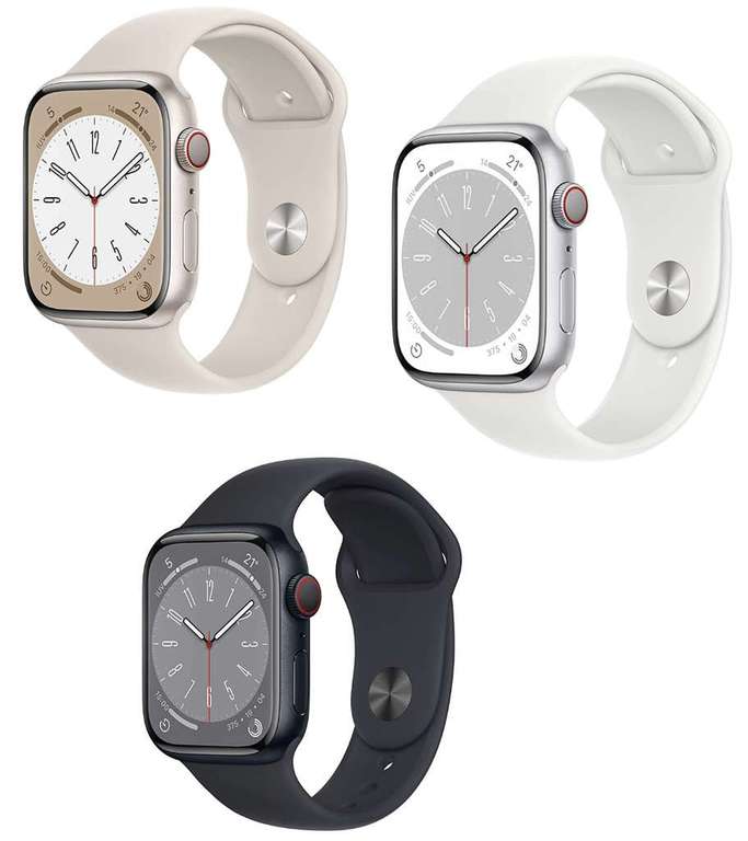 Apple Watch Series 8 GPS + Cellular 45mm (aluminium) za 2388 zł (507,00 €) i inne