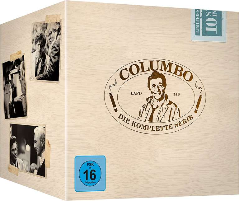Columbo - kompletne wydanie wszystkich odcinków od 1968 do 2003, 35 płyt DVD (uwaga - brak języka polskiego!) @ Amazon