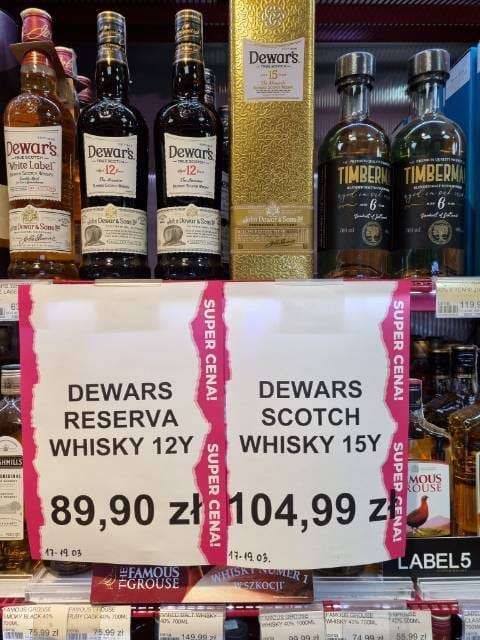 Whisky Dewar's 15YO 700ml, Whisky Dewar's 12YO 700ml | Paluszek Toruń