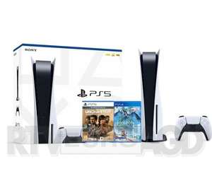 Konsola Sony PlayStation 5 + Horizon Forbidden West + Uncharted: Kolekcja Dziedzictwo Złodziei