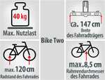 EUFAB 11411 bagażnik rowerowy BIKE TWO ( 2 rowery)