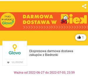 Darmowa dostawa w Biedronka express przez caly tydzień MWZ 45zl