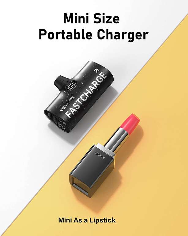 VEEKTOMX 5000mAh Mini power bank 20W Powerbank PD 3.0 Fast Charge, mała przenośna ładowarka kompatybilna z iPhone