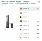 Oczyszczacz powietrza PHILIPS Air Performer seria 8000 3w1 AMF870/15 z Amazon.de - 418,4€