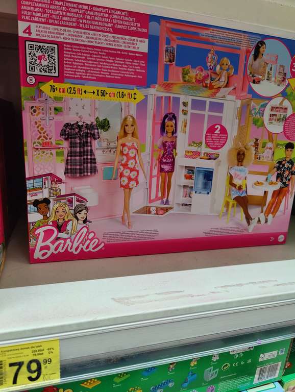 Barbie domek dla lalek HCD47 + dodatkowe -10% z kartą mój Carrefour powyżej 80zl (Carrefour Kraków Ćwiklińskiej)