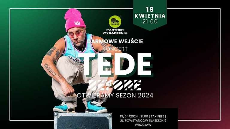 Darmowy Koncert Tede! Rozpoczęcie sezonu Beforze! Wrocław