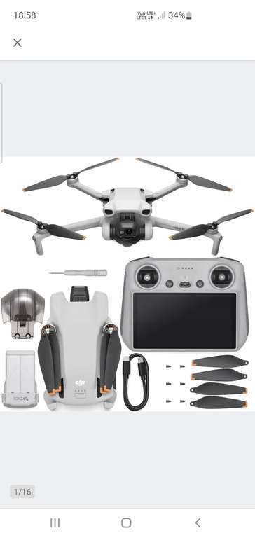 Dron DJI Mini 3 RC-N1 249G 4K 48MP 38 MIN GPS