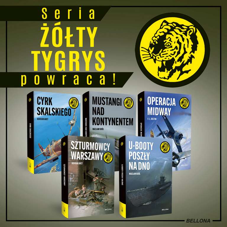 Książki z serii "Żółty Tygrys" po 8,70 zł/szt