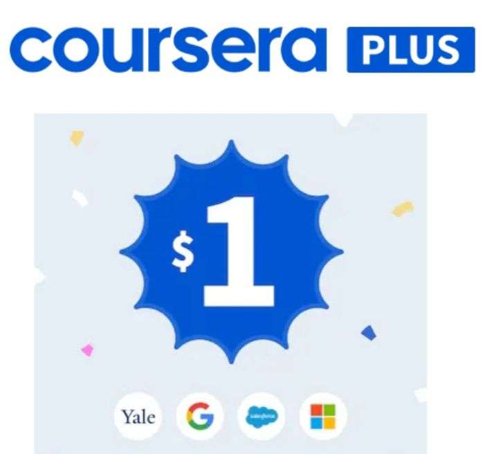 Coursera Plus na miesiąc za 1$. Dostęp do 7000+ kursów z certyfikatem, uniwersytetów i firm takich jak Google, Microsoft itd