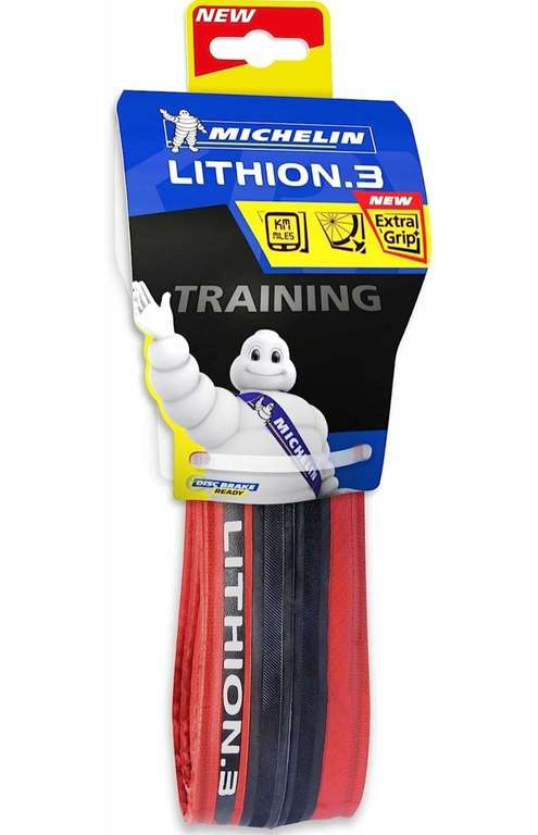 Opona Michelin Lithion3 700x25 (zwijana, czarno-czerwona)