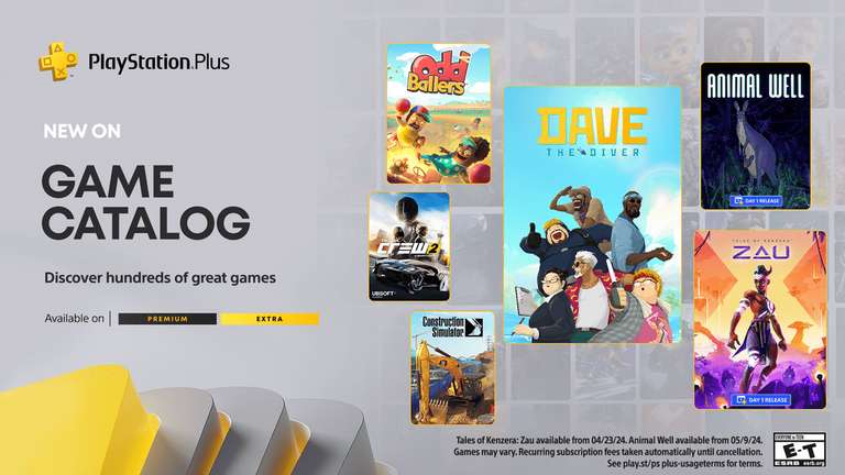 PlayStation Plus Extra/Premium Kwiecień 2024: Dave the Diver, The Crew 2, Stray Blade , Lego Marvel’s Avengers i więcej.. (PS4, PS5)