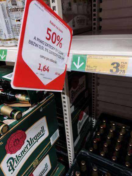 Piwo Zatecky za pół ceny w Auchan Gliwice