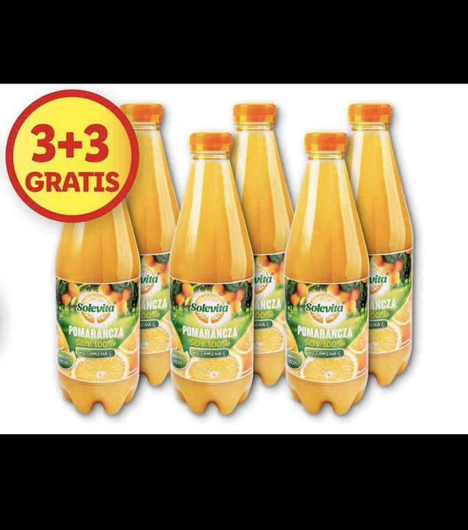 Sok pomarańczowy Solevita 3+3 gratis. Lidl