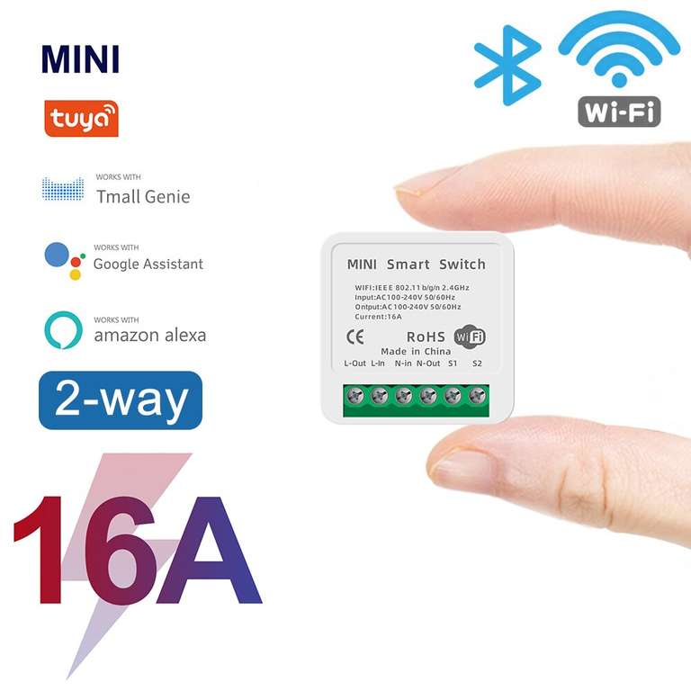 16A MINI przełącznik Wifi za $2.88 / ~12zł