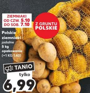 Ziemniaki polskie 5kg (1,40zł/kg) @Kaufland