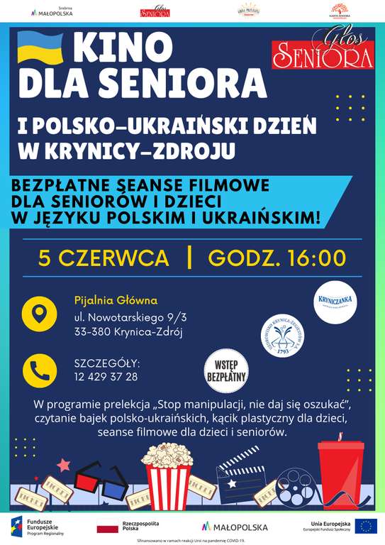 Kino dla seniora >>> bezpłatne seanse filmowe “I polsko-ukraiński dzień w Krynicy-Zdroju”