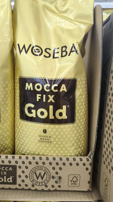 Kawa Woseba Mocca Fix Gold Ziarnista 1kg - 30zł/szt przy zakupie 2, stacjonarnie