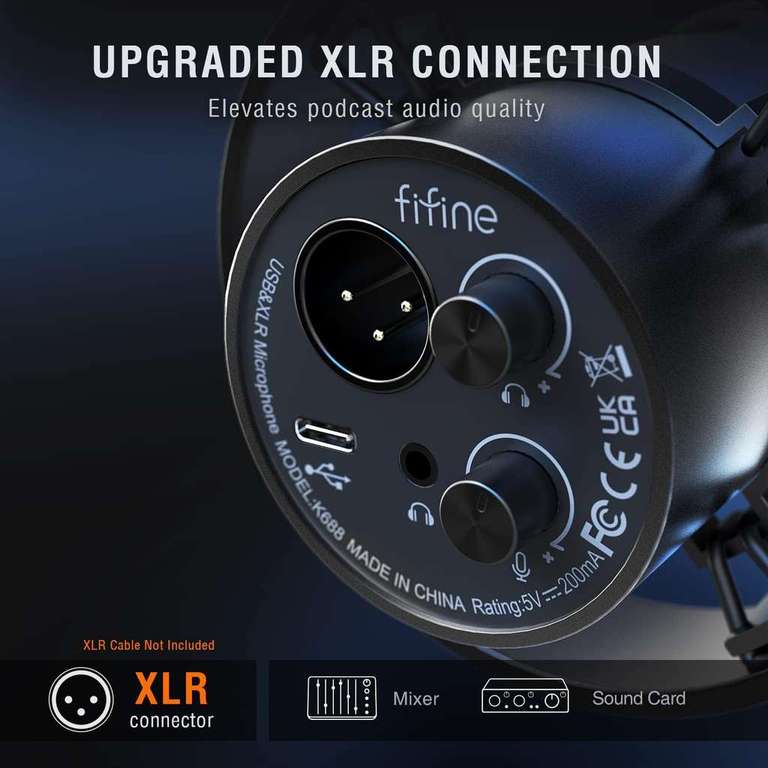 Mikrofon dynamiczny FIFINE K688 XLR USB | $32.57 @ Aliexpress
