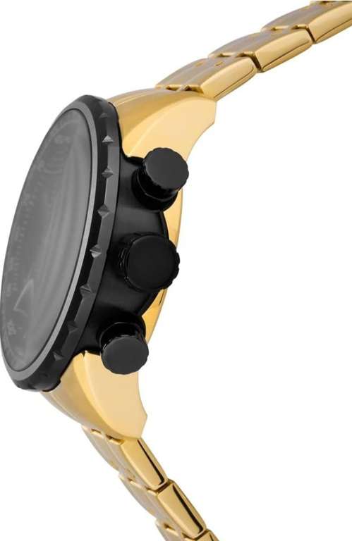 Męski zegarek kwarcowy Invicta Aviator - 48 mm • kolor złoty