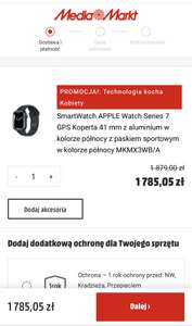 Apple Watch 7 41mm czarny MediaMarkt
