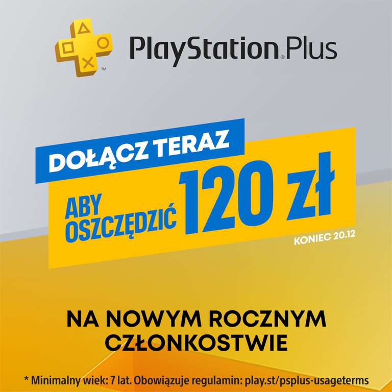 PlayStation Plus 12 miesięcy za 120zł / Extra - 280zł/ Premium - 360zł (dla nowych) @ PS4, PS5