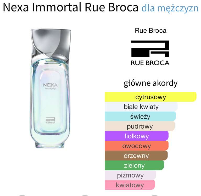 Nexa Immortal Rue Broca męska woda perfumowana 100ml