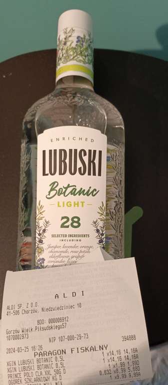 Napój alkoholowy Lubuski botanic light 0,5L w ALDI