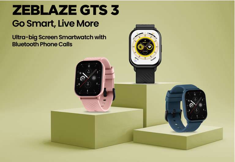 NOWY zegarek Zeblaze GTS 3 - Ultra-duży wyświetlacz HD