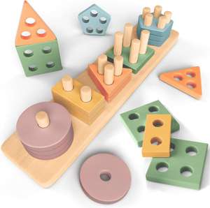 Zabawki Montessori drewniane do układania i sortowania | darmowa dostawa z Amazon Prime