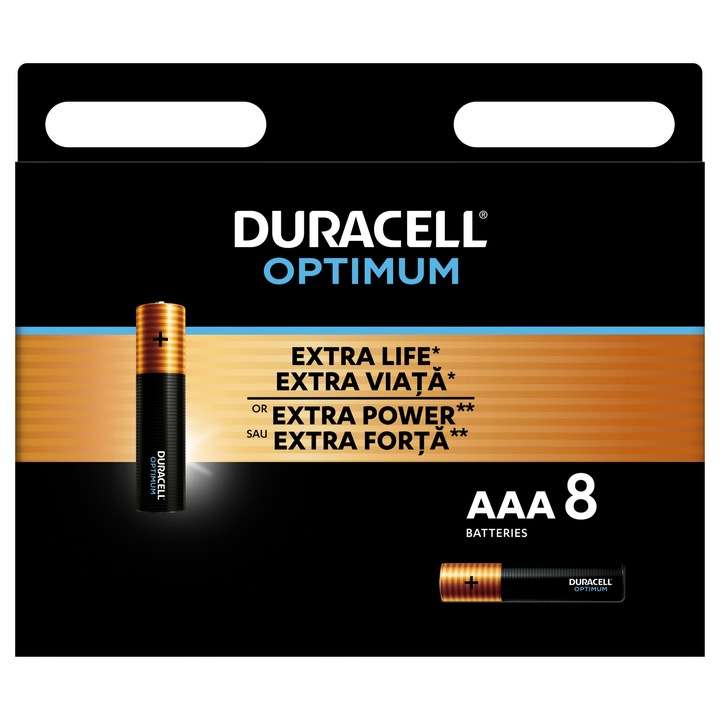 Baterie Alkaliczne Duracell Optimum AA lub AAA 16 sztuk