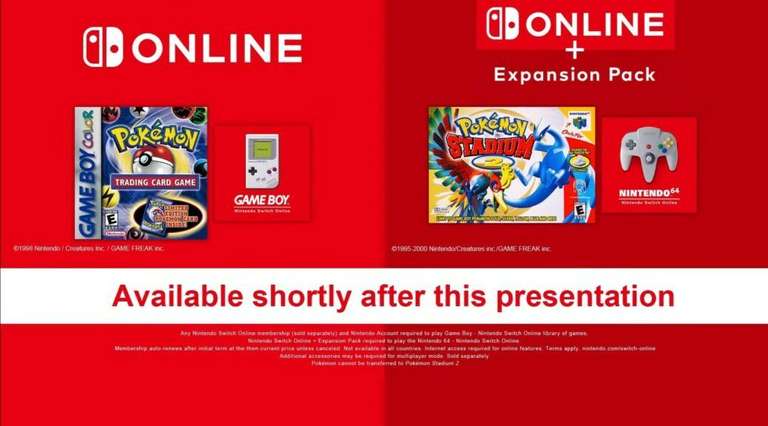 Pokemon Trading Card Game i Pokemon Stadium 2 dołączają do Nintendo Switch Online