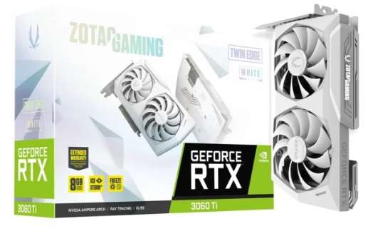 Karta Graficzna Zotac GeForce RTX 3060 Ti GAMING Twin Edge White 8GB GDDR6X