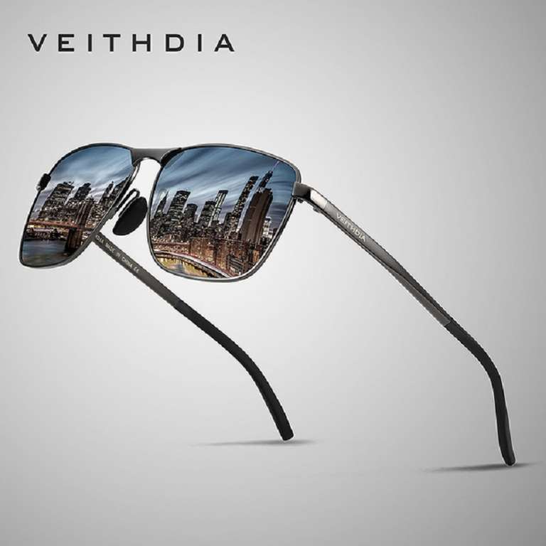 okulary przeciwsłoneczne VEITHDIA polaryzacyjne soczewki UV400 - $8.88