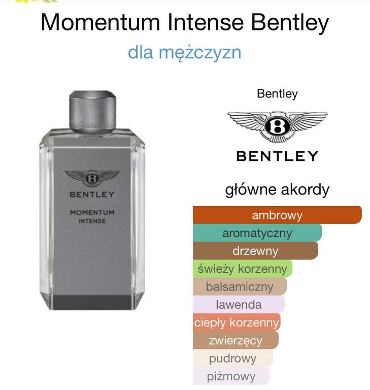 Woda perfumowana Bentley Momentum Intense 100 ml