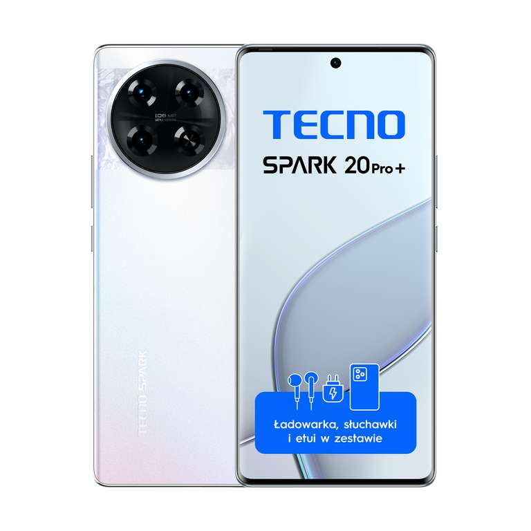 Smartfon TECNO SPARK 20 Pro+, PREMIERA + Słuchawki Gratis (Możliwe 979zl)