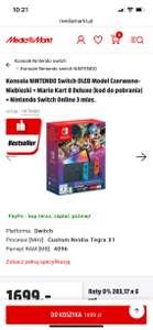 Nintendo switch oled + Mario kart 8 deluxe + Nintendo switch online 3 miesiące