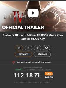 Diablo IV Ultimate Edition AR XBOX One / Xbox Series X|S XBOX SERIES X|S XBOX SERIES X|S BATTLE.NET XBOX ONE